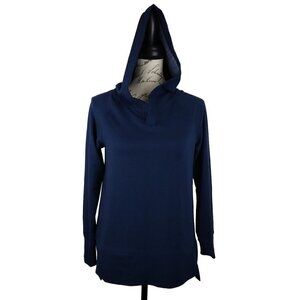 Avia | V-neck Long Sleeve Hoodie Navy Blue | Size S